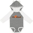 thumbnail image 3 of Inktastic Cleveland Heart Solid Orange Boys or Girls Long Sleeve Baby Bodysuit, 3 of 5