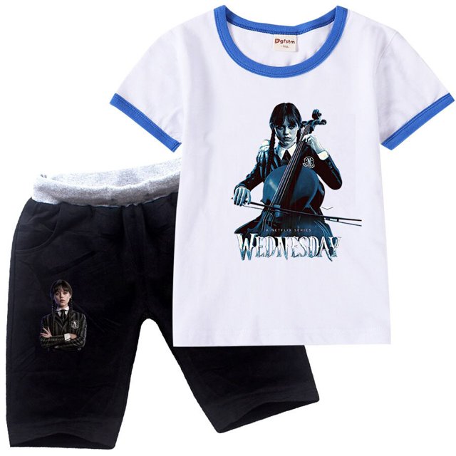 Nueva camiseta de manga corta de algodón para niños, ropa de verano, pijama, ropa de dormir zhangmenya LED