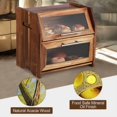 thumbnail image 7 of Ataucjin Double Layer Bread Box,Acacia Wood Bread Bin with Clear Acrylic Door & Air Vents, Rustic Countertop Bread Storage Container for Homemade Bread, Bagels, Muffins, 7 of 7