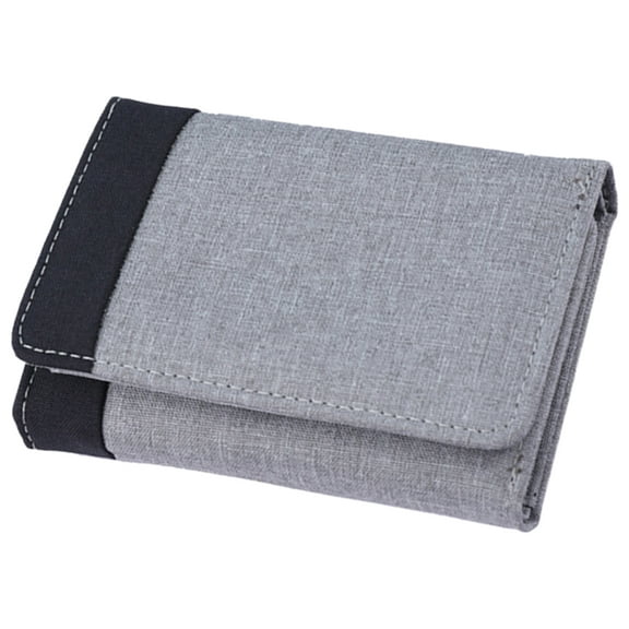 SWETRACE Small Mens Wallet Card Holder Grey Canvas 1Set 4.8x3.3in