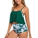 thumbnail image 2 of Mujeres Bikini Trajes de Baño Impresión de la Moda Sexy Cuello Redondo Suspendentes Backless Conjuntos, Poliéster para la Piscina de la Playa, 2 of 9