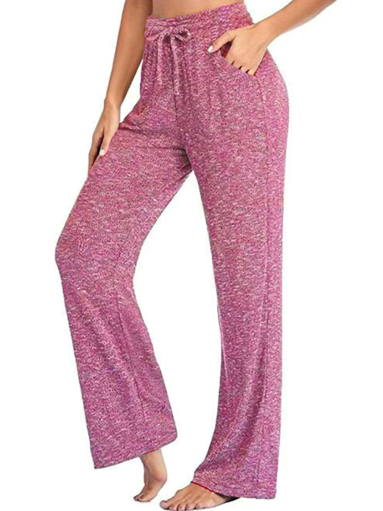 Sexy Dance Women Yoga Pants High Waisted Casual Sweatpant Elastic Waist Wide Leg Pant Plus Size Stretch Workout Pants Running Joggers Sportswear with Pockets - image 1 of 5