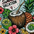 thumbnail image 5 of Awypu Home Bathtubs Bathroom Curtain Decoration Waterproof Shower Curtain Multiple Sizes Pineapple Cocktail Coconut with Lime Hibiscus Flowers and Palm Leaves Horizontal Invitation Banner White, 5 of 7