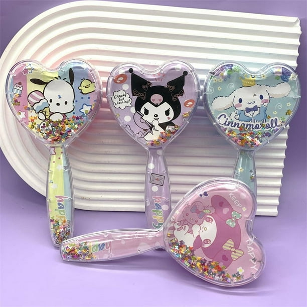 Botu, venta al por mayor, peine kawaii sanrio, anime Cinnamoroll Kuromi, melodía, peines para masaje del cuero cabelludo de dibujos animados, regalos de navidad, cepillo de pelo de aire