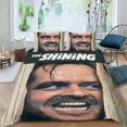 thumbnail image 2 of El Resplandor Conjunto de sábanas temático, trío de piezas, cómodo y amigable con la piel, diseño único, regalo de decoración para el hogar para familiares, amigos y fans,173cm *218cm, 2 of 6