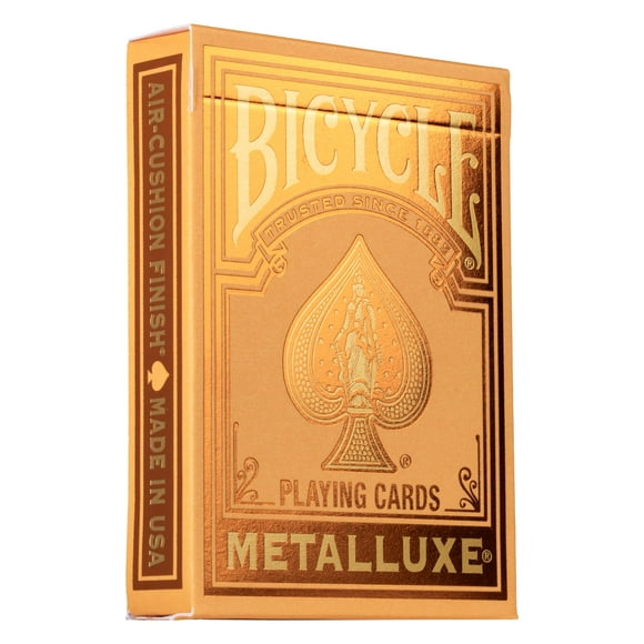 Bicicleta de juego de cartas Metalluxe, tamaño póker naranja