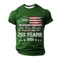 thumbnail image 3 of Usa 250Th Anniversary Shirt Short Sleeve T Shirt Comfortable Breathable 250Th Anniversary Mens Tees Army Green L, 3 of 6