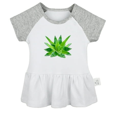 

Nature Aloe Vera Pattern Dresses For Baby Newborn Babies Skirts Infant Princess Dress 0-24M Kids Graphic Clothes (Gray Raglan Dresses 18-24 Months)