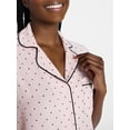 thumbnail image 6 of Joyspun Women's Dreamy Soft Collection Notch Collar Top and Shorts Pajama Set, 2-Piece, Sizes XS-3X, 6 of 7