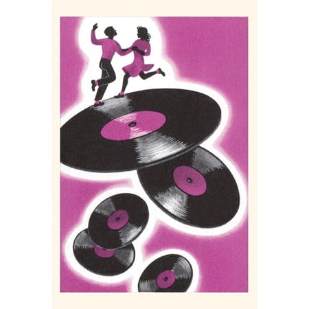 Pocket Sized - Found Image Press Journals: Vintage Journal Jitterbuggers and LPs Purple (Paperback)