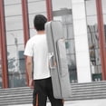 thumbnail image 1 of Thickened 18mm Padded Oxford Cloth Double Erhu Bag Handbag Backpack Gray, 1 of 8