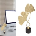 thumbnail image 4 of Metal Leaf Statue, Attractive Decorative Leaf Statue Metal Composite Wood Ginkgo Shape  For Home, 4 of 8