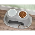 thumbnail image 3 of WeatherTech Double High Pet Feeding System 14" High Stand - BPA-Free Plastic - Light Grey, 3 of 5
