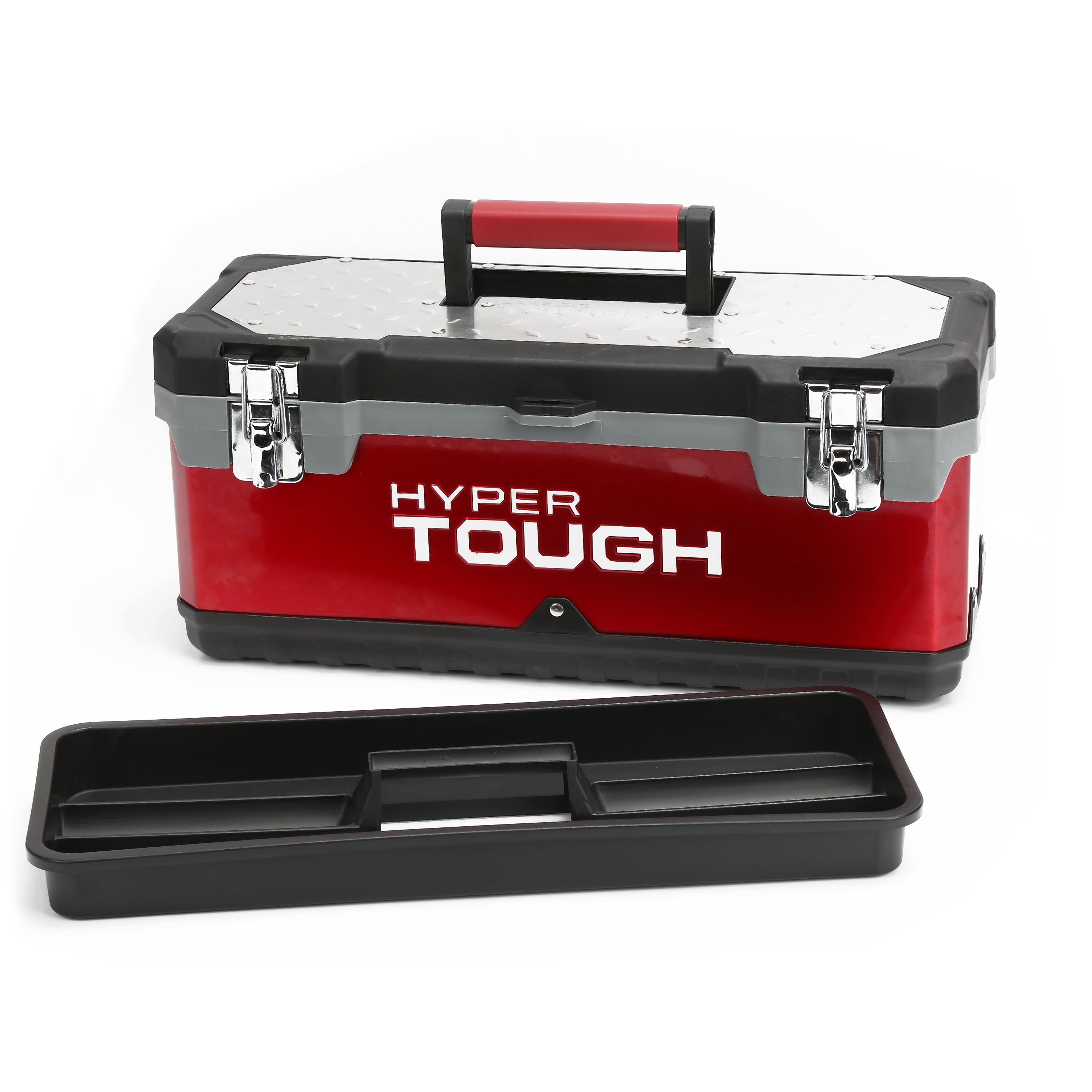 Hyper Tough 20Inch Stainless Steel & Plastic Tool Box BrickSeek