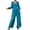 Blue, variant on Pant Suits for Women Casual Two Piece Sets Long Sleeve V Neck Shirts Palazzo Pants Matching Lounge Set