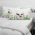 thumbnail image 3 of Easter Pillow Covers, Linen Long Throw Pillow Case, Spring Watercolor Flowers Bunny Butterfly Eggs Holiday Pillow Protector Decorative Cushion Cover for Living Room/Bedroom 20" x 26", 3 of 8