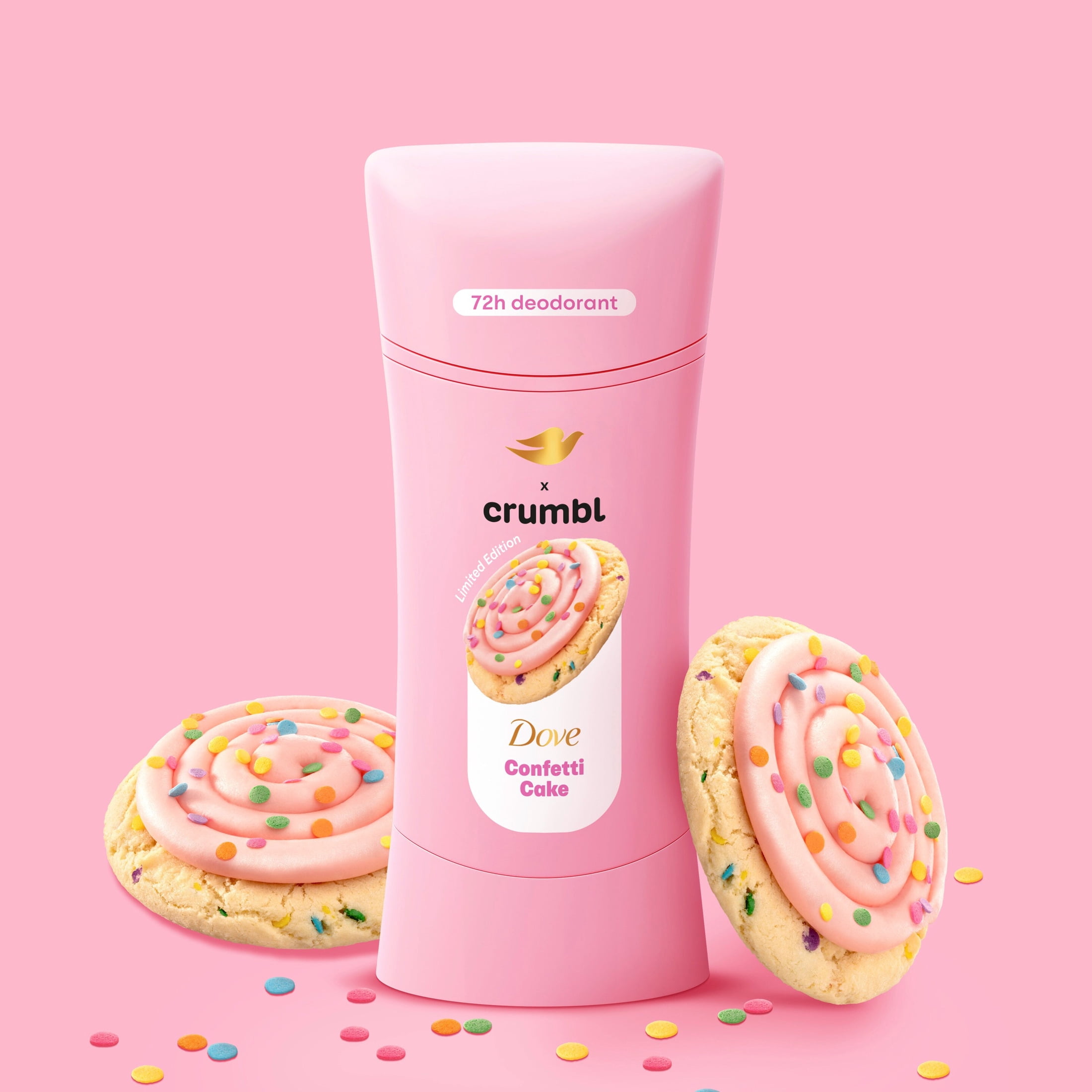 crumbl Dove デオドラント　セット Dove Crumbl Limited Edition Confetti Cake Deodorant Stick, 2.6 oz
