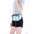 thumbnail image 4 of C.T.Soarsky Belt Bags Women Waist Bag Holographic Fanny Pack for Rave Festival Party-Silver, 4 of 7