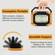 thumbnail image 2 of Foco LED recargable de 30 W, 1500 lm, para obras de construcción, luz de trabajo con 2 focos LED COB USB portátiles para camping, 3 modos, batería de 1 pieza, 2 of 5