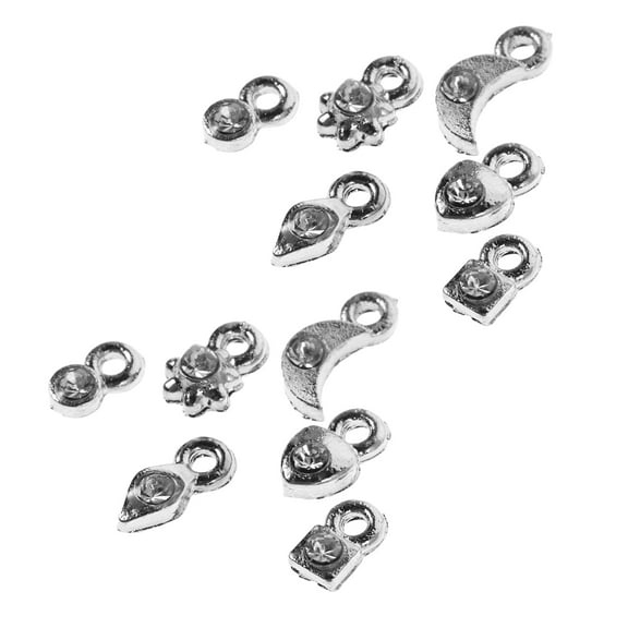 IBASETOY 2 Sets Dangle Nail Jewelry Alloy Charms for Pierced Nails for Nail Artists and DIY Lovers