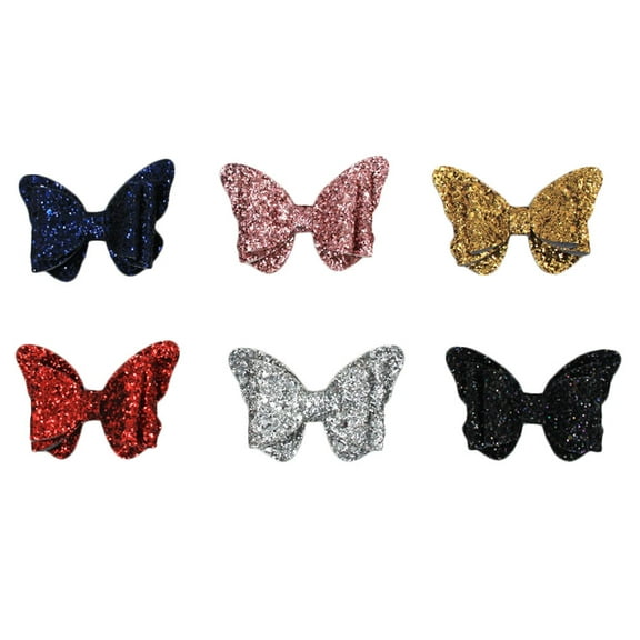 Soimiss 6Pack Little Girl Hair Bows Blue Hair Accessory for Birthdays