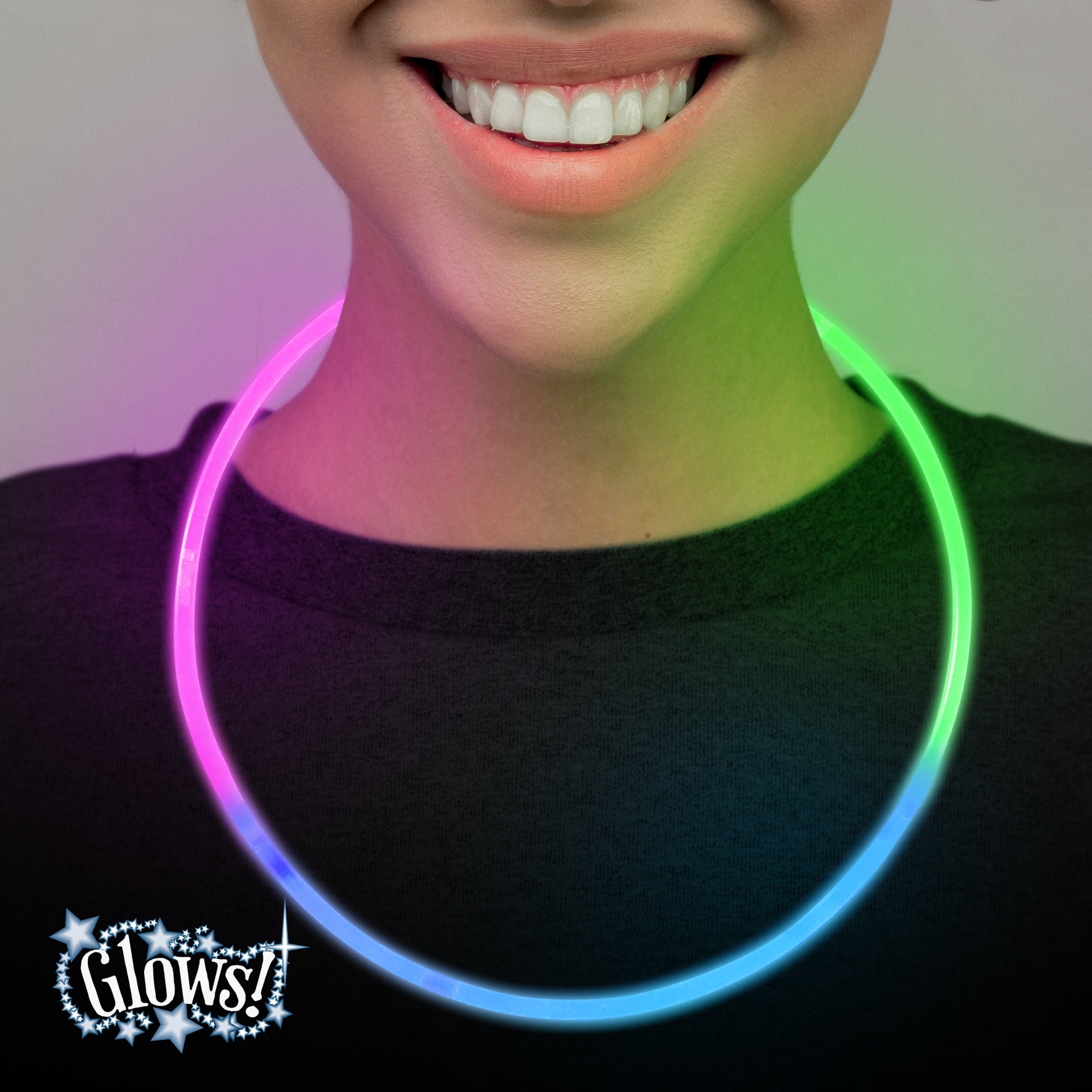 Multicolor Party Glow Necklaces, 22", 4 Count, by Way To Celebrate