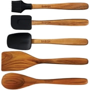 Babish 11 Piece Essential Wood, Silicone, and Stainless Steel Tool Set