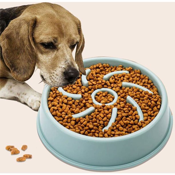 Cuenco antiglotón para perros y gatos, cuenco de alimentación lenta para perros, cuenco antideslizante con forma de laberinto para mascotas, promueve una alimentación saludable y una digestión lenta TUNC Sencillez