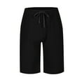thumbnail image 3 of HCNTES Men's Walkshorts Drawstring Elastic Waist Lightweight Summer Beach Shorts Loose Fit(Black,M), 3 of 8