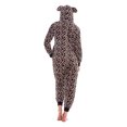 thumbnail image 2 of Keanu Womens Leopard Print Fleece Jumpsuit, 2 of 6