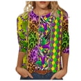 thumbnail image 2 of CEHVOM T-Shirts de Carnaval de Croisière, T-Shirts de Mardi Gras pour Femmes à Paillettes, T-Shirts de Mardi Gras pour Femmes T-Shirt Graphique Masque Pailleté, T-Shirts de Carnaval à Manches Longues à Col Rond T-Shirt de Fête Hauts de Carnaval, 2 of 5