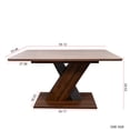 thumbnail image 5 of 55" Extendable Dining Table for 4-6, Space-Saving Adjustable Console Desk with x-Shaped Leg, Wood Rectangular Table for Kitchen, Living Room, Office, 5 of 9