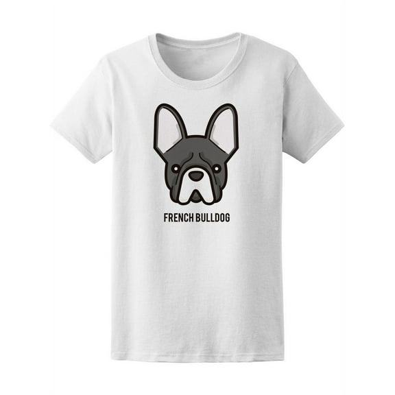 French Bulldog Face T-Shirt Women -Image by Shutterstock, Female x-Large