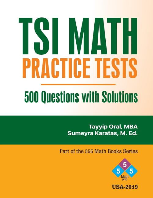 Tsi Math Practice Questions : Math Practice (Paperback) - Walmart.com ...