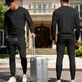 thumbnail image 5 of Zimjoy Black Track Suits Mens Athletic Mens Sweatsuits 2 Piece Set Fall Sweatshirt and Sweatpant Casual Sweatpants Set with Pockets, Black L, 5 of 7