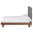 thumbnail image 3 of Baxton Studio Bryn Classic and Traditional Grey Fabric and Walnut Brown Finished Wood King Size Platform Bed, 3 of 11