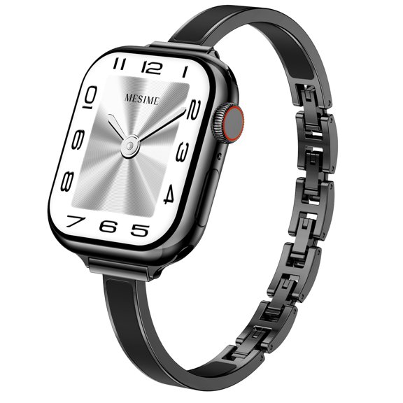 FIMART Elegant Bands for Apple Watch Women-Slim Metal Silicone Dressy Band Size Variants Covers for iwatch Series 12/11/10/9/8/7/SE/6/5/4/3/2/1/Ultra -38mm 40mm 41mm 42mm 44mm 45mm 46mm 49mm