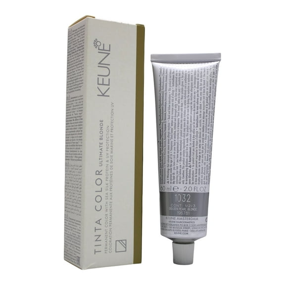 Keune Tinta Color 1032 Ultimate Blonde Permanent Color Golden Pearl Blonde 2 Oz