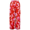 thumbnail image 4 of Palazzo Pants for Women 2026 Spring Summer Floral Print Elastic High Waist Wide Leg Loose Flowy Boho Beach Pants with Pockets, 4 of 7