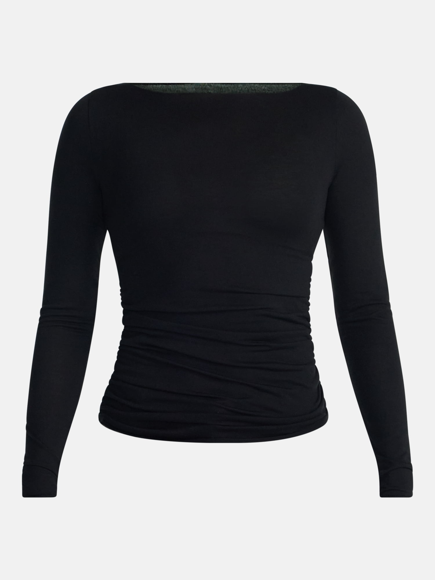 No Boundaries Drapey Tee with Long Sleeves, Women's XXS-XXL