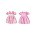 thumbnail image 2 of BemeyourBBs Toddler Baby Girl Birthday Dress Birthday Goose Outfits 1 2 3 4 Years Old Birthday Summer Clothes Short Sleeve Doll Collar Duck Embroidery A-Line Party Dress, 2 of 8