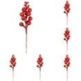 thumbnail image 2 of 5 Pack Christmas Glitter Berries Stems,11 Inch Artificial Purple Christmas Picks for Christmas Tree Ornaments,DIY Xmas Wreath,Crafts,Holiday and Home Decor(Red), 2 of 9