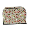 thumbnail image 2 of Uemuo Colorful Chili Print Toaster Cover 2 Slice, Small Kitchen Appliance Covers, Toaster Oven Cover with Loop, Bread Machine Cover Dust Cover Protection, 2 of 7