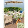 thumbnail image 5 of Outdoor Tablecloth with Umbrella Hole for Patio/Picnic/Party/Camping, Green Lemons Waterproof Table Cloth Rectangle Table Cover Washable, Summer Watercolor Blue Bows Fruits on Linen (52"x 70"), 5 of 9