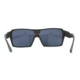 thumbnail image 4 of Mens Classic Oversize Rectangle Skater Sport Sunglasses Tan Black, 4 of 4