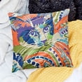 thumbnail image 2 of Pillowcases Orange Blue Print Decorative Bed Pillow Covers with Envelope Closure Hotel Quality Soft Breathable Durable, 2 of 5
