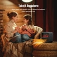 thumbnail image 4 of Electric Fireplace Heater, 1500W Portable Space Heater, Small Fireplace With Realistic Flame Effect, Overheating Protection, Portable Mini FireplaceTeissuly Clearance (Black, B) Teissuly WER202308291272, 4 of 9