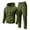 163#Army Green, variant on Sweatsuits For Men 2 Piece Matching Outfit Pullover Hooded Top Cargo Pocket Straight Leg Pants Fleece Sweatsuit For Athletic Training Sessions