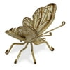 Contemporary Home Living 4.25" Gold Tone Handcrafted Butterfly Cast Iron Sculpture