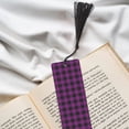 thumbnail image 6 of Kdxio Purple Black Plaid Print Metal Tassel Bookmarks,Perfect Gift for Art Lovers and Bookworms Metal Bookmarks for Women, 6 of 8